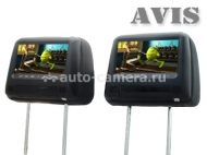 Комплект подголовников со встроенным DVD плеером и LCD монитором 7" AVIS AVS0733T + AVS0734BM