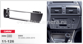 Переходная рамка для BMW X3 Carav 11-126, 1 din